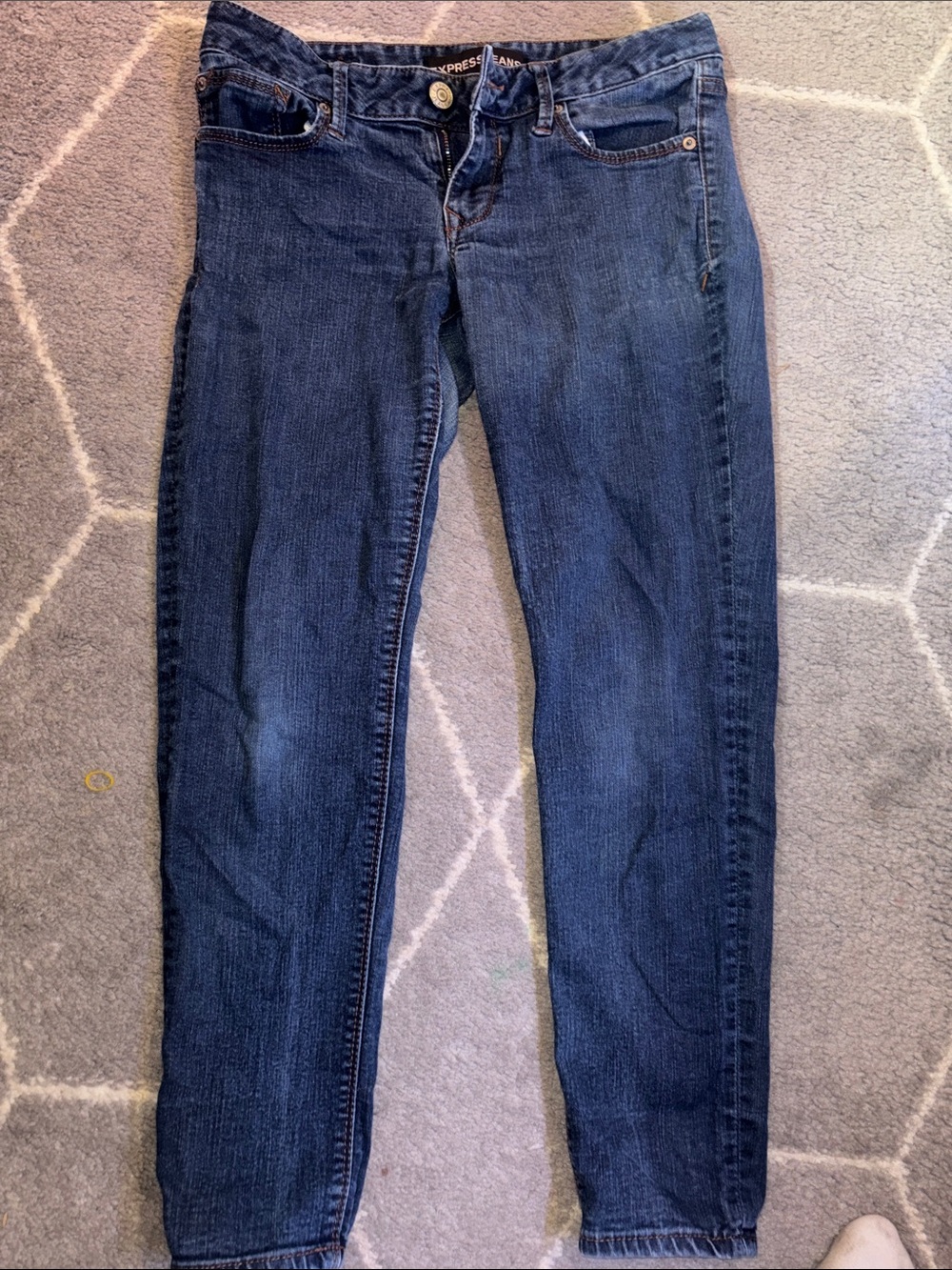 Express Men’s Navy Slim Straight Jeans